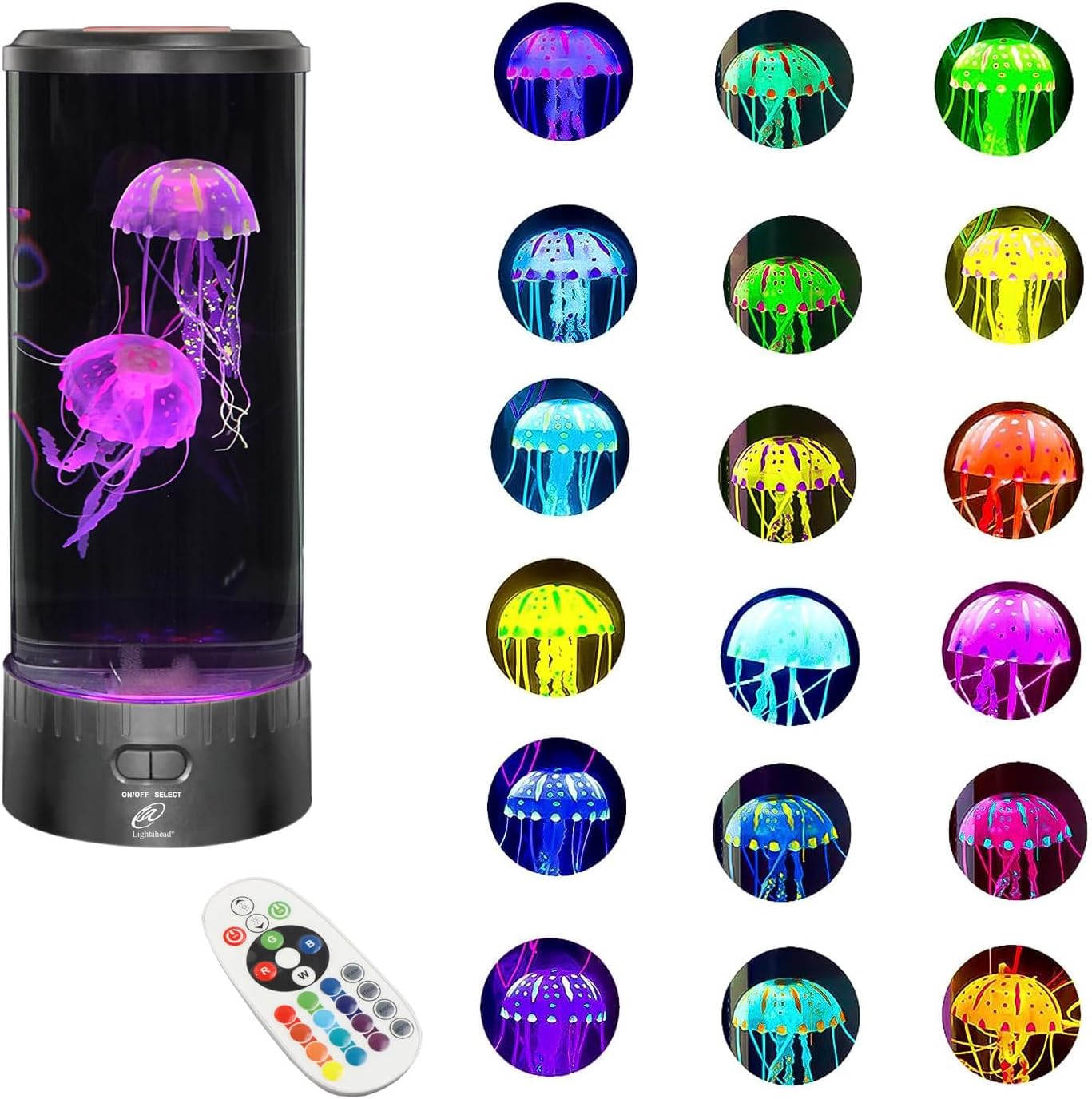 Aquarium & Kwallen Lava Lamp l Kalmerende sfeerlamp l 7 Kleuren LED