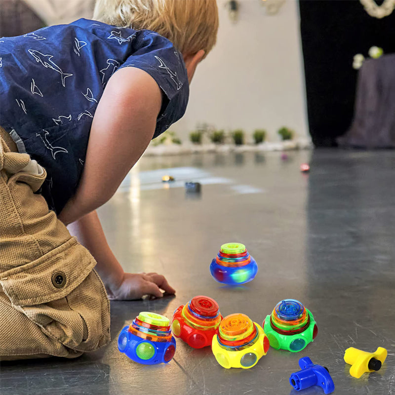 Muziek Knipperende Spinners Speelgoed met Launcher